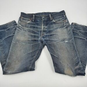 Samurai Jeans S5000VX 17oz Denim Jeans Made in Japan Distressed Mens Size 36